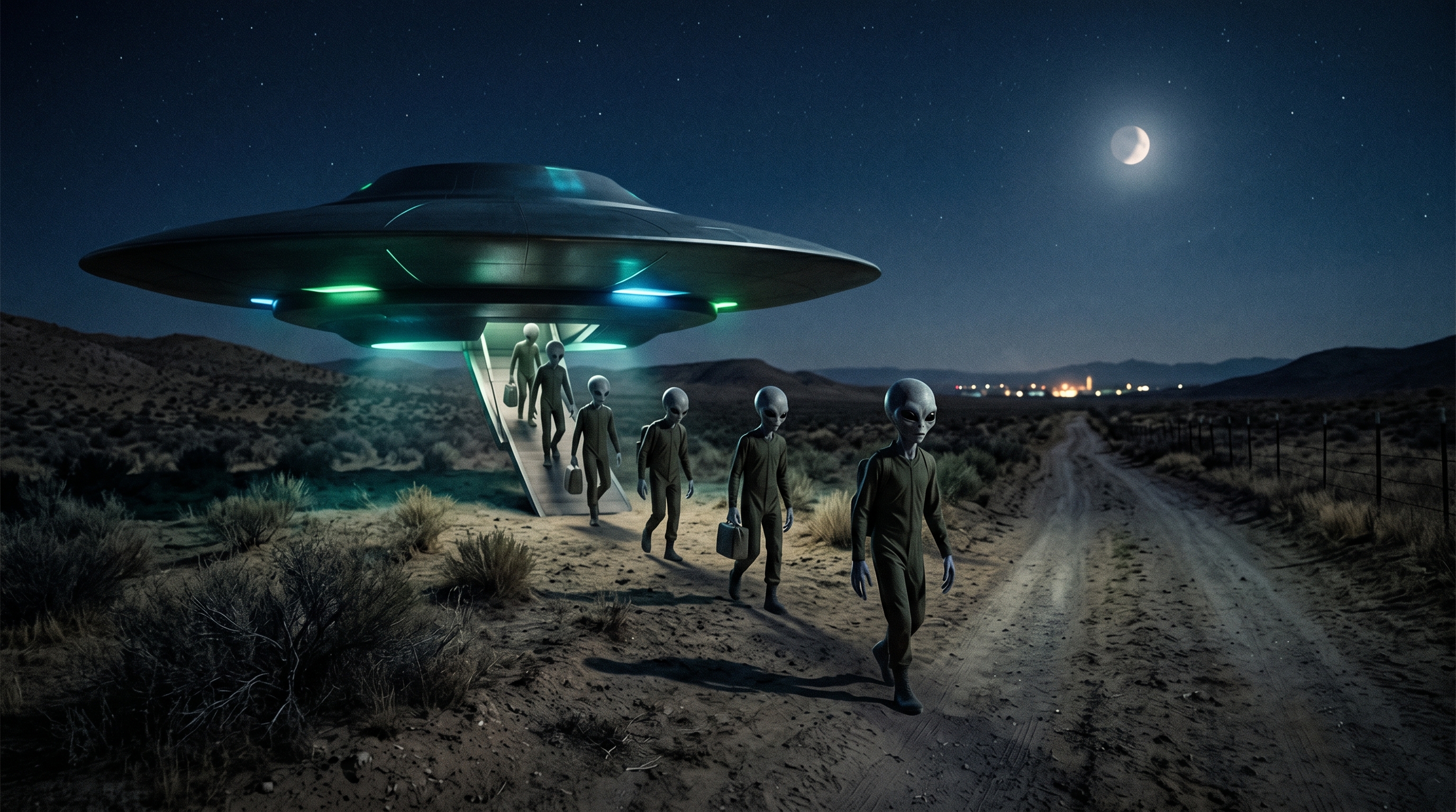 Aliens departing Earth